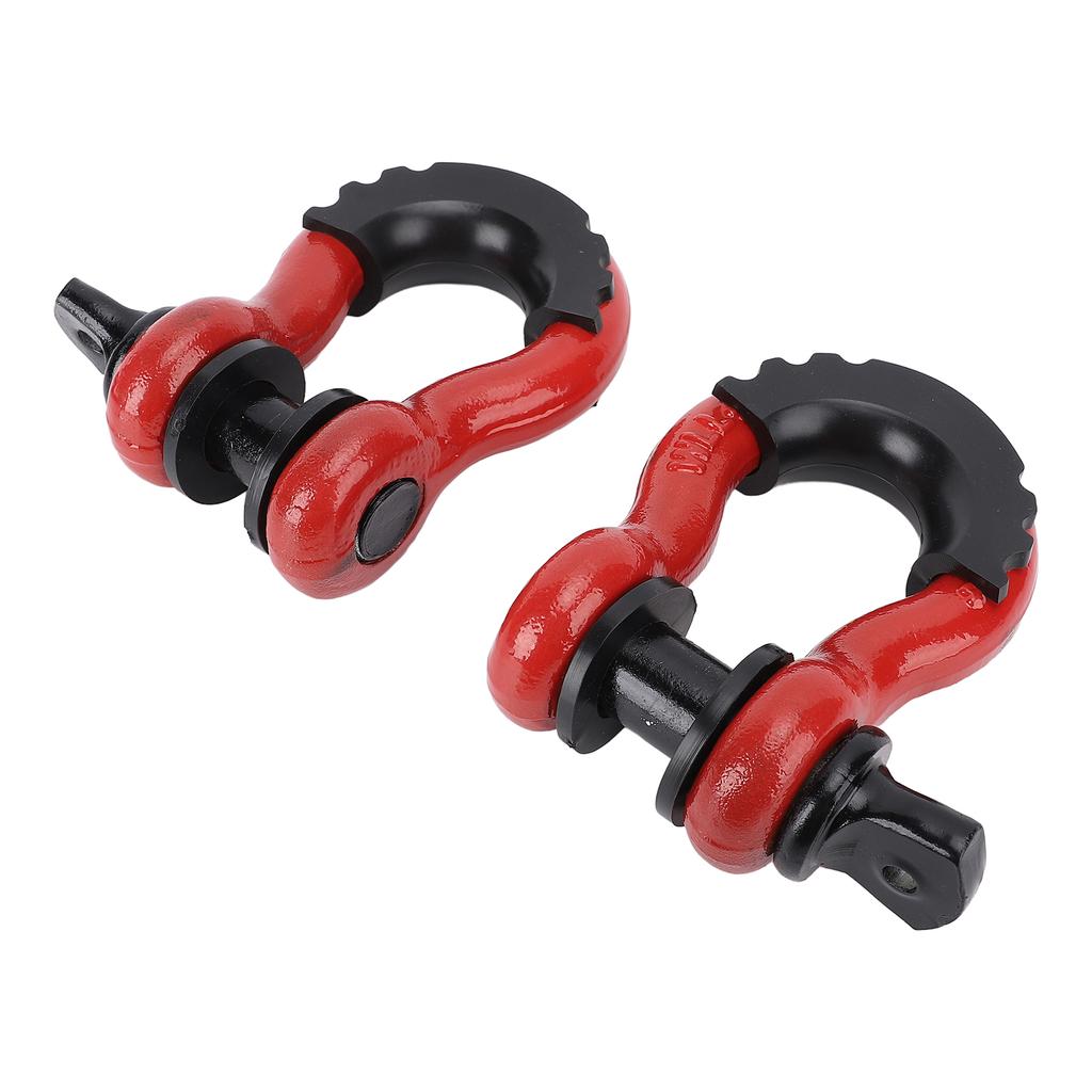 2 Pcs D Ring Shackle 34 Inch 8800 LBS Load Capacity Heavy Duty Carbon Steel Tow Shackle with