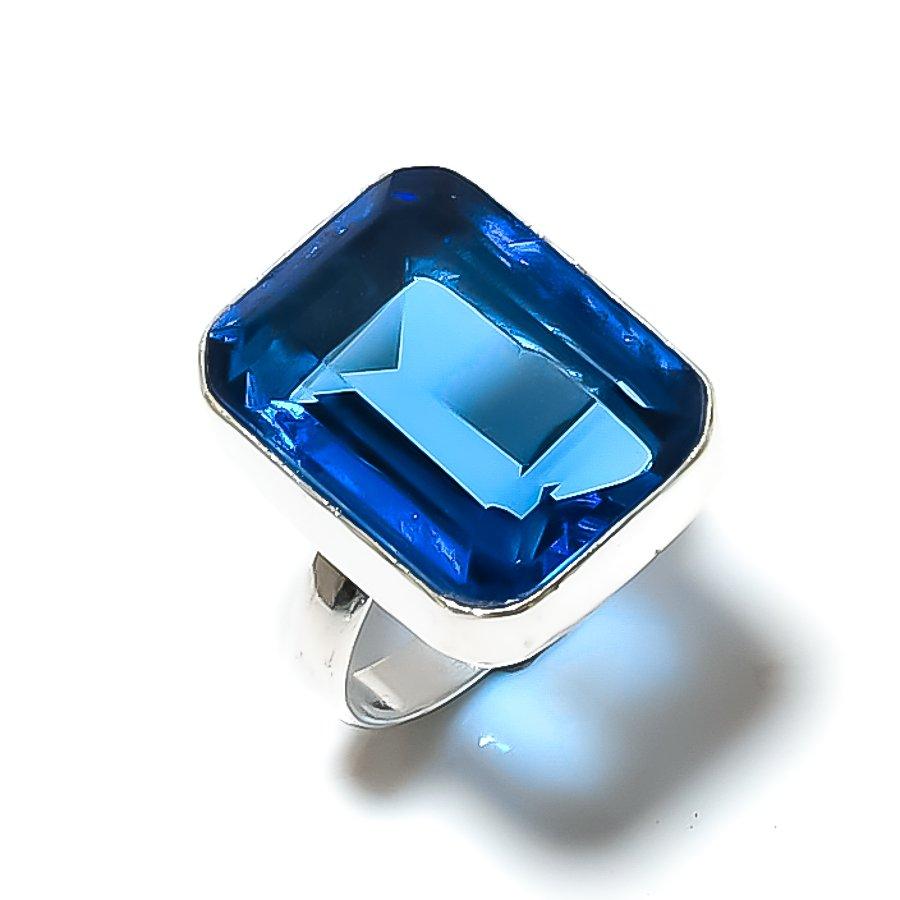 Tanzanite Quartz Gemstone 925 Sterling Silver Gift Jewelry Ring Size 7