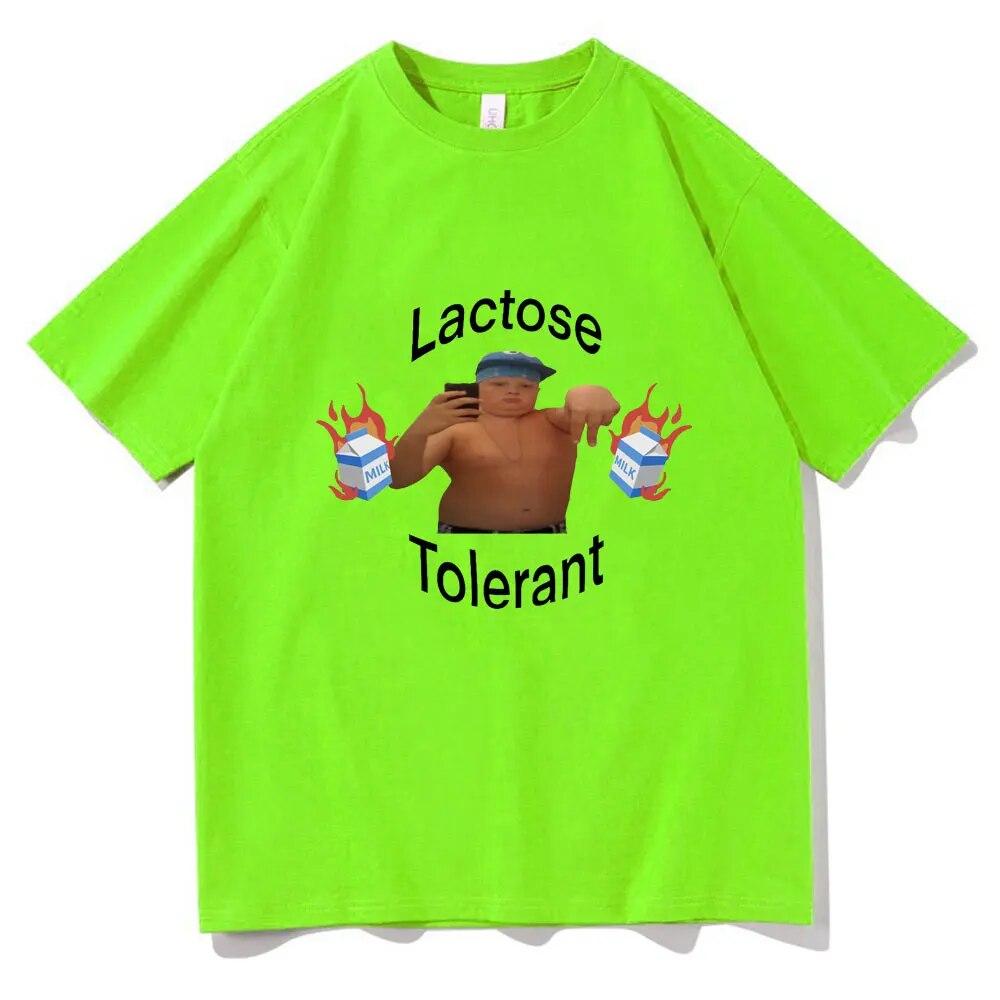 Funny Lactose Tolerant Meme T-Shirt Cool Aldult Teen Unisex Women Tee Shirts Personality Casual Oversized Cotton T Shirt Streetwear