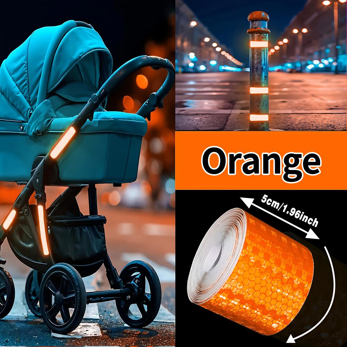 

5 см*3 м Светоотражающие предупреждающие ленты Водонепроницаемые уличные наклейки для автомобиля Полоса безопасности Белый Красный Флуоресцентно-желтый Светоотражатели для велосипеда оранжевый