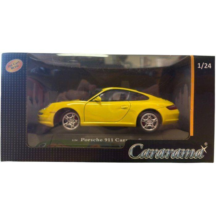 Macchina in miniatura da collezione - CARARAMA - Porsche 911 Carrera S Coupé - Gialla - 1/24