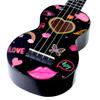 MAHALO Soprano UKULELE Art Series Heart MA1 HE Black