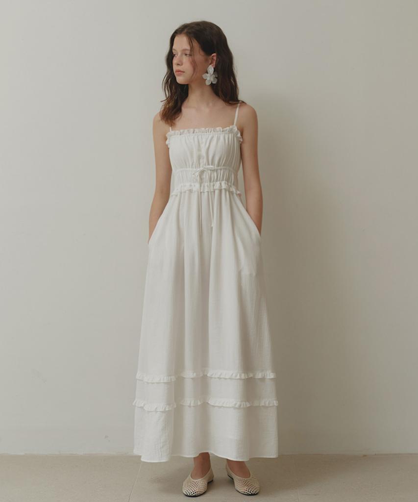 MURMURE Fescara Frill Strap Long Dress_Fescara Dress