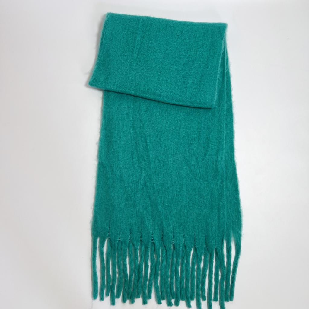 Versatile mohair solid color scarf women's winter thickening simple warmth enlarged shawl scarf