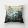 Blue Sea Landscape Ink Scenery Print Pattern Cushion Cover Home Living Room Sofa Decorative Pillow Pillow Cover 40X40CM