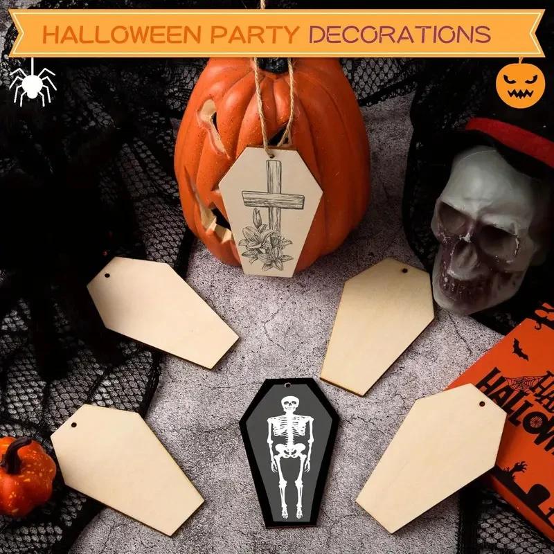 10/20 Stück Halbfertiges Holz-Sarg-Zuschnittteil DIY-Party-Requisite, Verwendet für Horrorszenen und festliche Atmosphäre