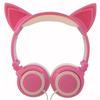 Foldable Cat Ear LED Music Lights Headphone Earphone headset for Laptop MP3