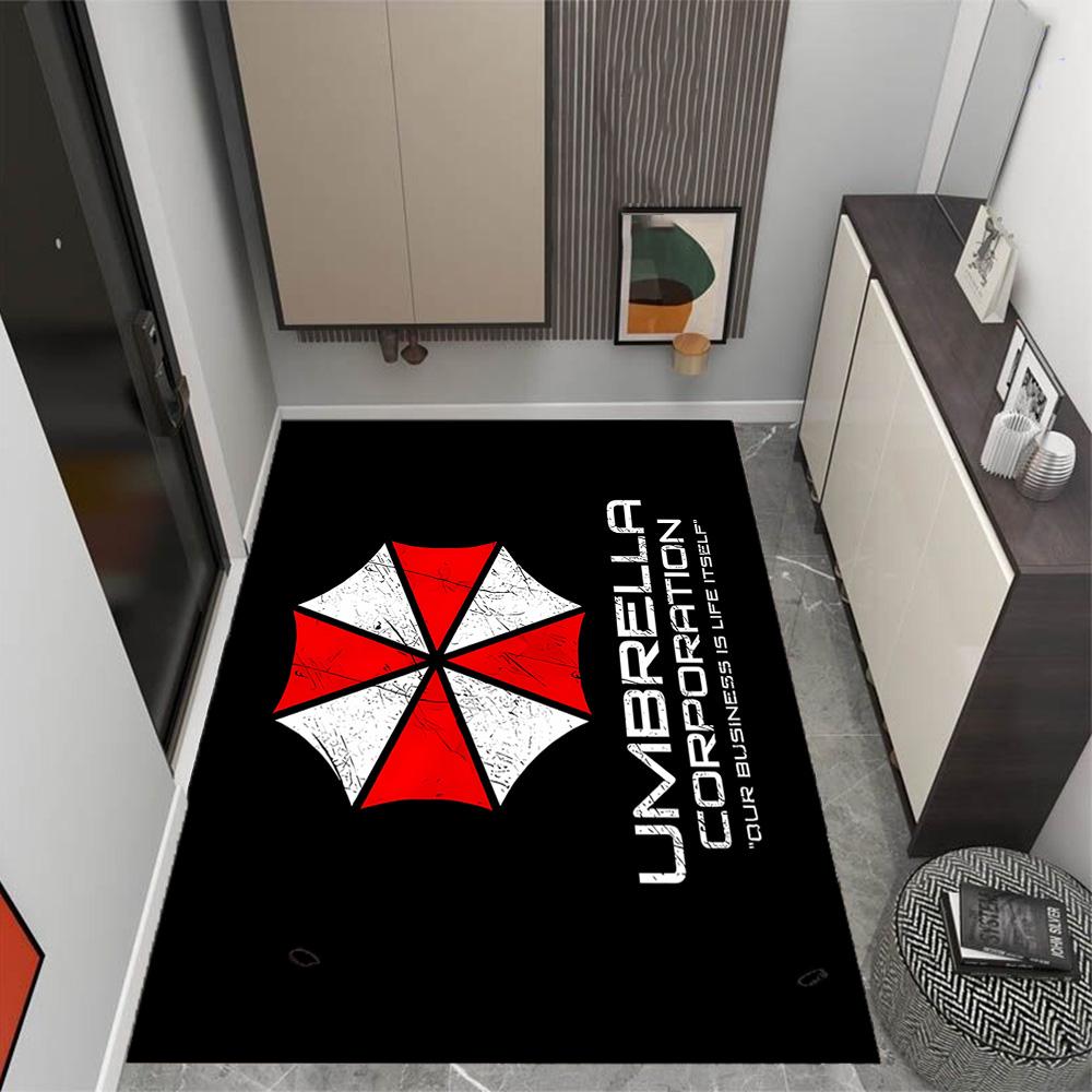 Umbrella Corporation Logo Floor Mat Design for Hallway Study room Dining Room Foyer Antislip Carpet Anime Office Decor Wedding Party Gift