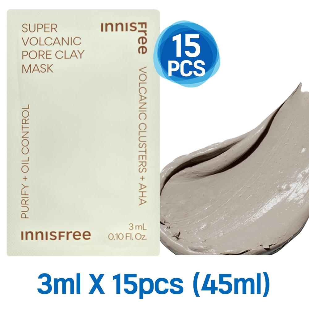 

15 шт_[INNISFREE] Супервулканическая маска для пор с глиной 3 мл (Образец Саше) 3ml X 15pcs (45ml)