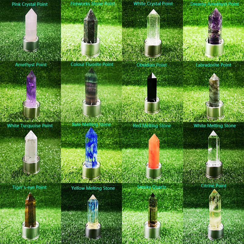 Elixir Crystal Quartz Water Bottle Natural Obelisk Point Wand Reiki Rock Healing