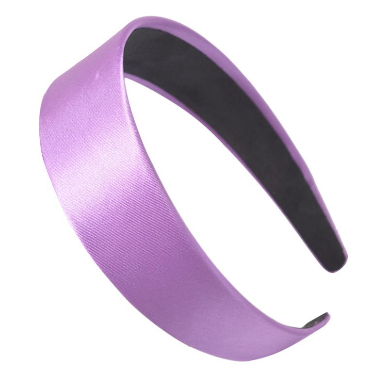Wide edge satin headband plastic candy colored fashionable women's face wash headband hair accessory
