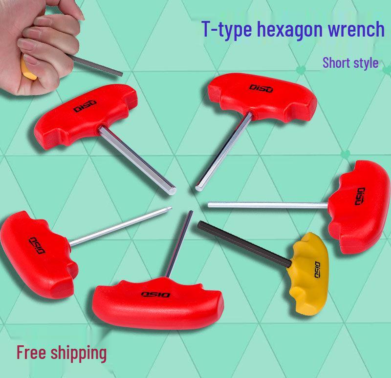 T-Handle Mini Hex Key Screwdriver Set: 2, 2.5, 3, 4, 5mm