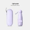 Compact Black Capsule Umbrella with UV and Rain Protection - Five-Fold Design