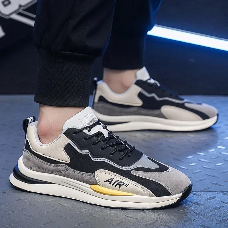 Модные мужские повседневные кроссовки модные дышащие кроссовки новые сетчатые мужские — фото 4