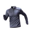 Men's Winter Quick-Dry Fleece Lined Half-Zip Long Sleeve Running Shirt