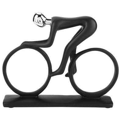 Handwerk Moderne Abstrakte Skulptur Sport Figur Statue Kunst Carving Harz Figur(Fahrradfahrer)