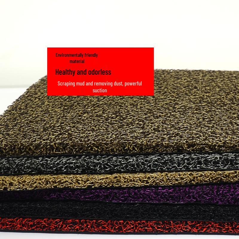 Adjustable Motorcycle Universal Coil Foot Pad Doormat - Cuttable PVC Mat for Entrance & Doorway