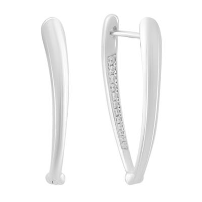Silver Earrings with Cubic Zirkonia (2143857)