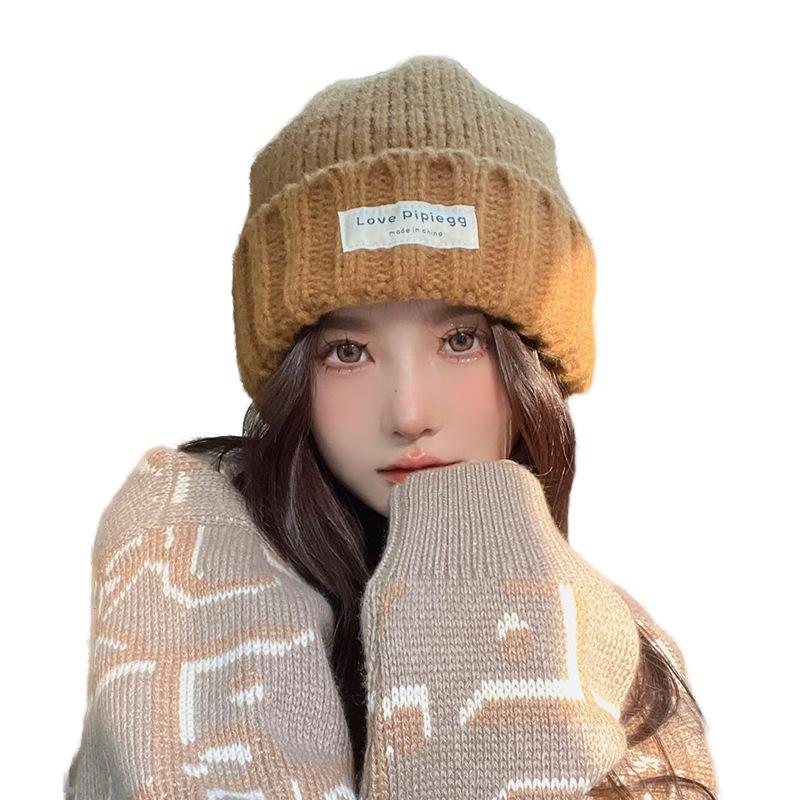 Autumn and winter hats, women's ear protectors, wool hats, cloth, couple wool hats, big head circumference, warm knitted hats