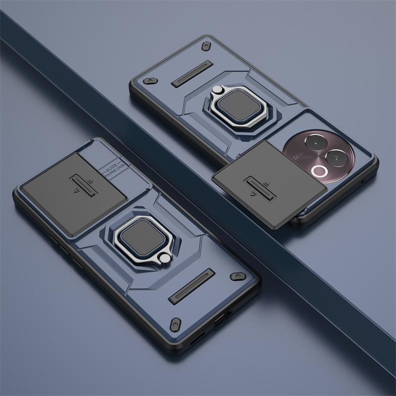 For Vivo V40 Lite 5G Case Slide Windows Cover Vivo V40 Lite Fundas Coque Battle Stand Shockproof Phone Back Case Vivo V40 Lite