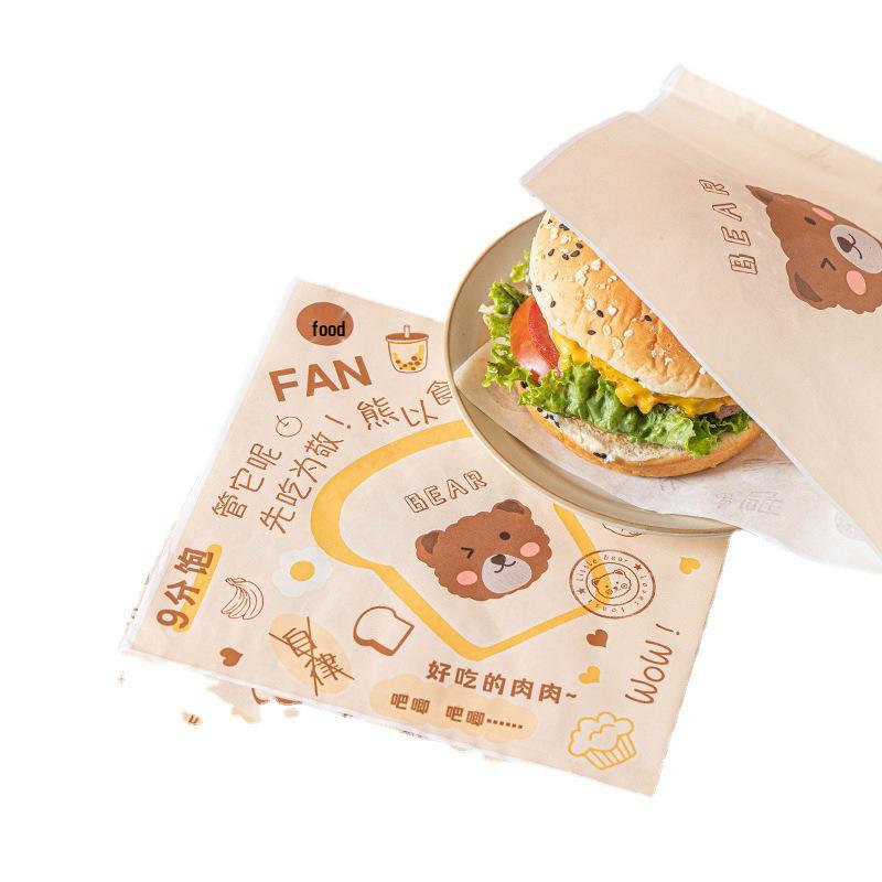 Disposable Oil-Proof Food-Grade Sandwich & Burger Wrapping Paper Liner