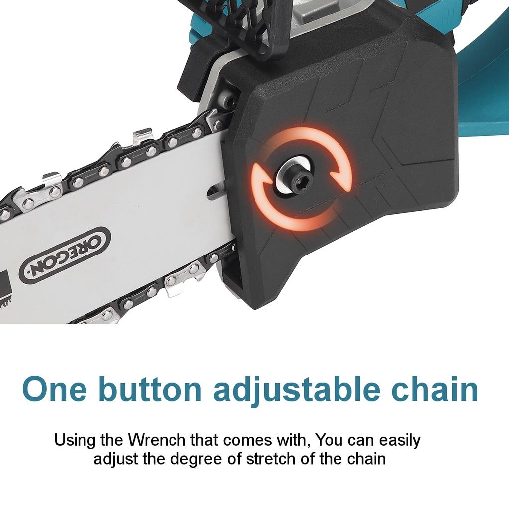 3000W Electric Chainsaw Bracket Cordless Chain Saw 10inch Wood Cutter Cutting Machine Woodworking Tools With 588VF Battery