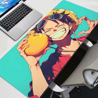 Mouse Pad One Piece Luffy Gaming Accessories Pc Gamer Alfombrilla Xxl Computer Desk Mat Laptop Varmilo Keyboard Mousepad