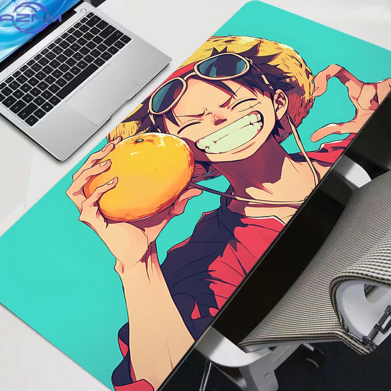 Mouse Pad One Piece Luffy Gaming Accessories Pc Gamer Alfombrilla Xxl Computer Desk Mat Laptop Varmilo Keyboard Mousepad
