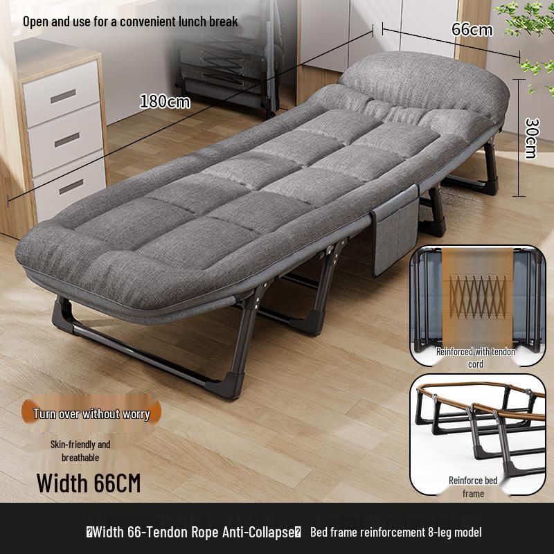 Portable Single Folding Nap Cot and Recliner for Office or Home Use