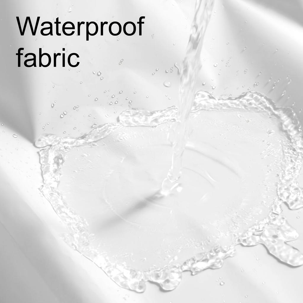 4Pcs Shower Curtain Set with Non-Slip Bath Mat, Toilet Lid Cover, Contour Rug & 12 Hooks, Bathroom Decor
