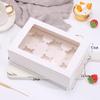 Handheld White Cupcake Packaging Box