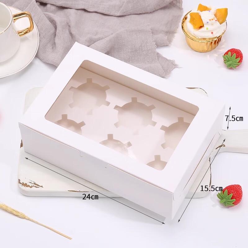 Handheld White Cupcake Packaging Box
