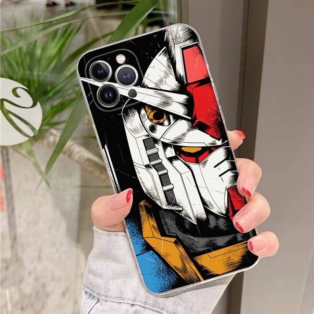 Cartoon G-Gundams Phone Case For IPhone 17 16 15 14 13 11 12 Pro Max 16 Plus Transparent