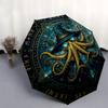 Magical Octopus Wizard Hat: Mystical Sea Creature Art PrintUmbrella, Portable 3-Fold Compact Umbrella for Men & Women Gift