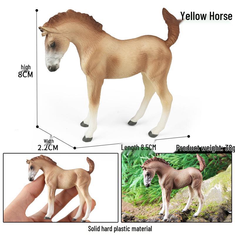Children's Farm Animal Simulation Model: Appaloosa, Arabian, and Yellow Horse Toys