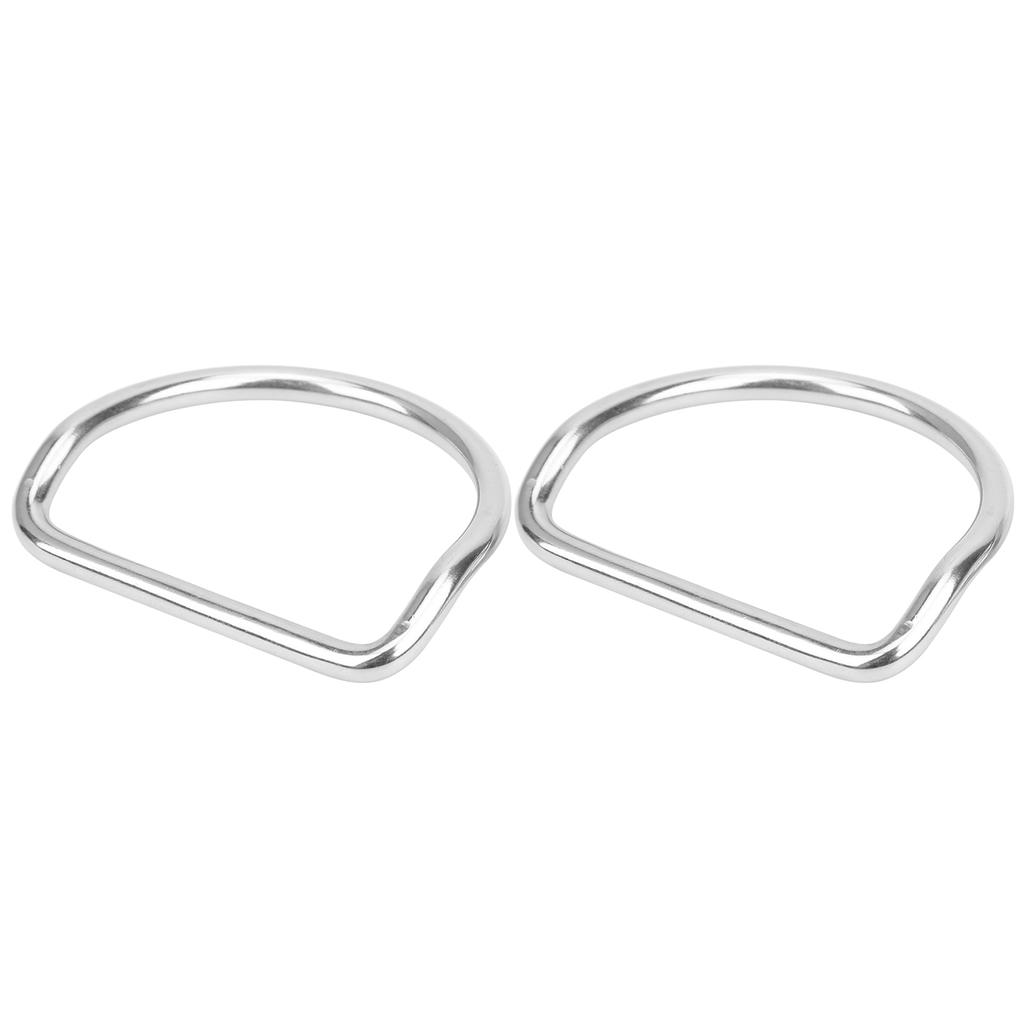 2 ks Potápěčské D-kroužky Ohnuté pro 5,08cm2,0in Popruh Zátěžový Pás Nerezová Ocel Outdoorové Aktivity