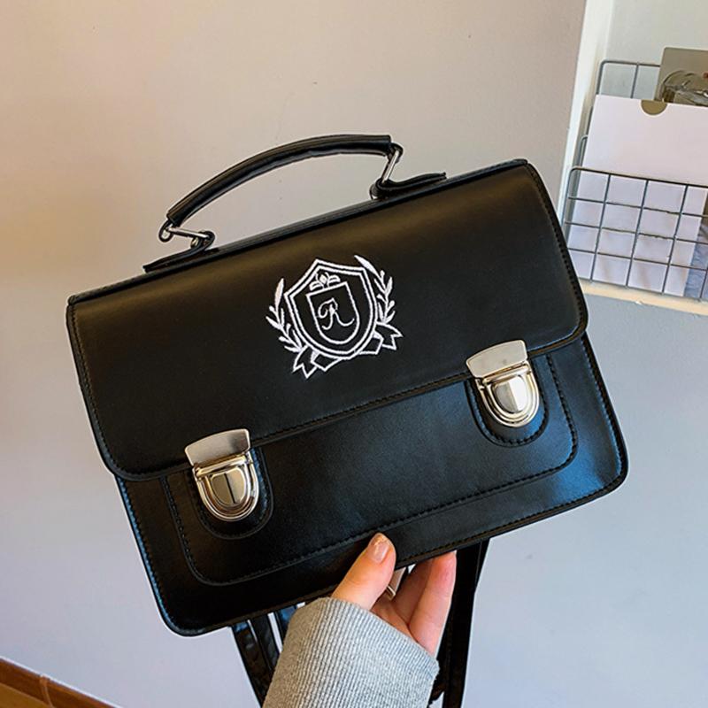 

2025 Новый японский рюкзак JK Uniform в стиле ретро в британском стиле колледжа, сумка через плечо, большой вместимости, легкий рюкзак из полиуретана чёрный