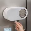 Cutie de depozitare Montată pe perete Fereastră transparentă Fără găurire Suport adeziv Economie de spațiu Suport pentru folie alimentară pentru frigider de bucătărie Multifuncțional