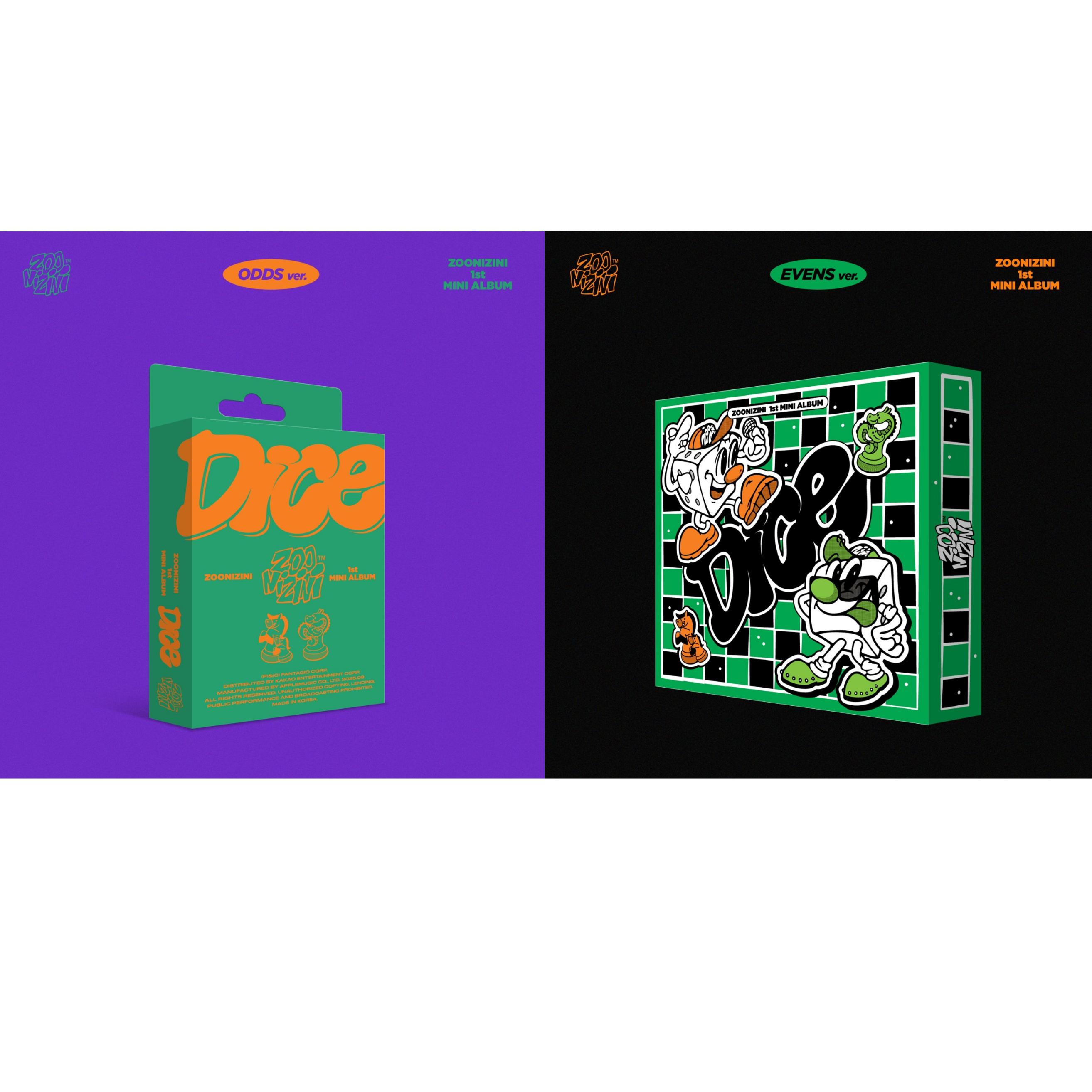 

(ПАРНИЙ / НЕПАРНИЙ вер. МЕТА) ЗОНІЗІНІ (MJ & JINJIN з ASTRO) [DICE] 1-й міні-альбом 2 VERSION SET