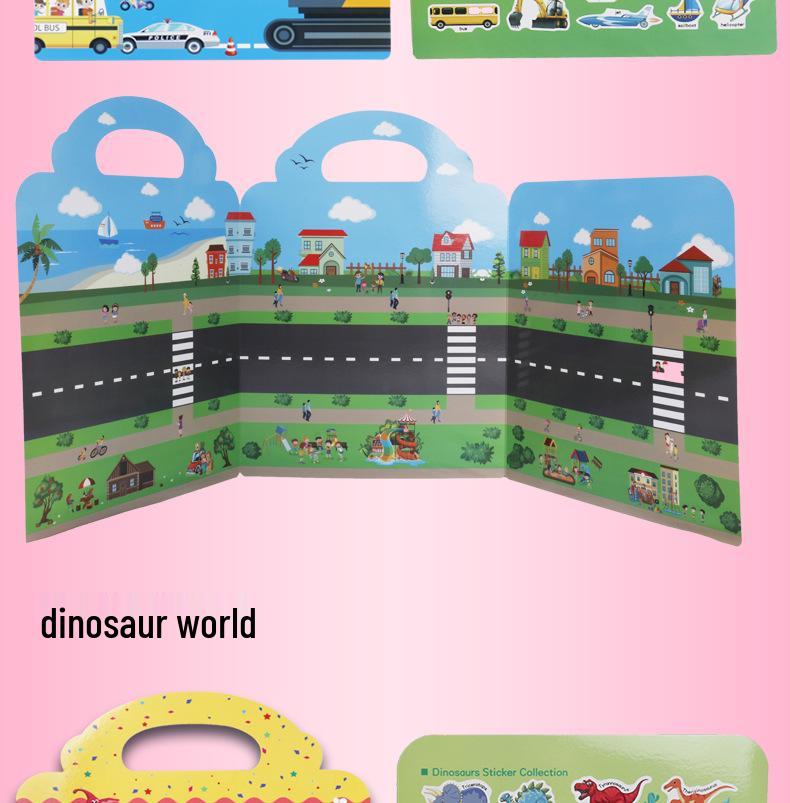 Cross-Border DIY Children's Sticker Activity Book - Early Education & Focus Training with Removable, Reusable Stickers