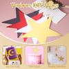 PATIKIL Large Star 80pcs Double Printed Paper Star Star Cardboard Five Star Cutouts for Movie Party DIY Silver Tone Cutouts, 11" Decorations, Cutouts,