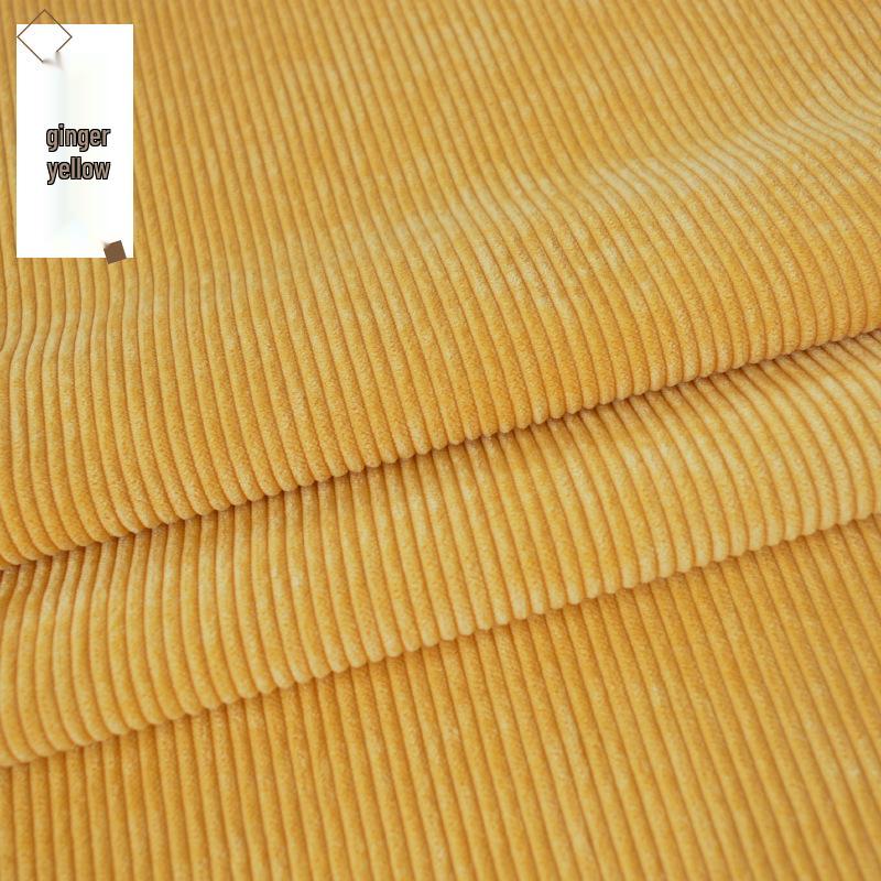 Solid-Color Ribbed Corduroy Jacket and Shirt-Smock in Silk Fabric