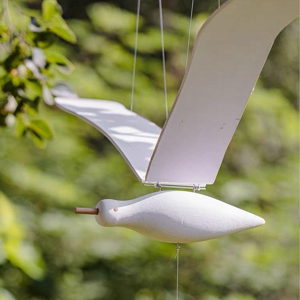 Creative Flying Seagull Hanging Ornament Wooden Flying Seagulls Pendant  Baby Room
