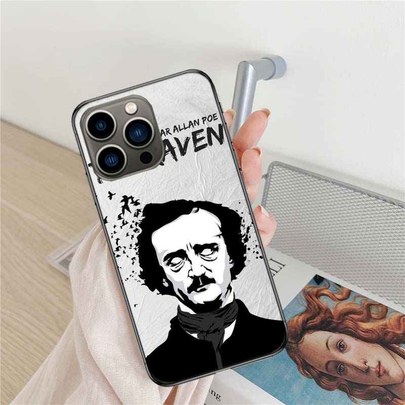 Edgar Allan Poe Handyhülle Für Iphone 17 Air 16 15 Pro Max 14 Plus 16E Hülle 13 Pro 12 Mini 11 Klare Hülle Silikon Niedliche Hülle S
