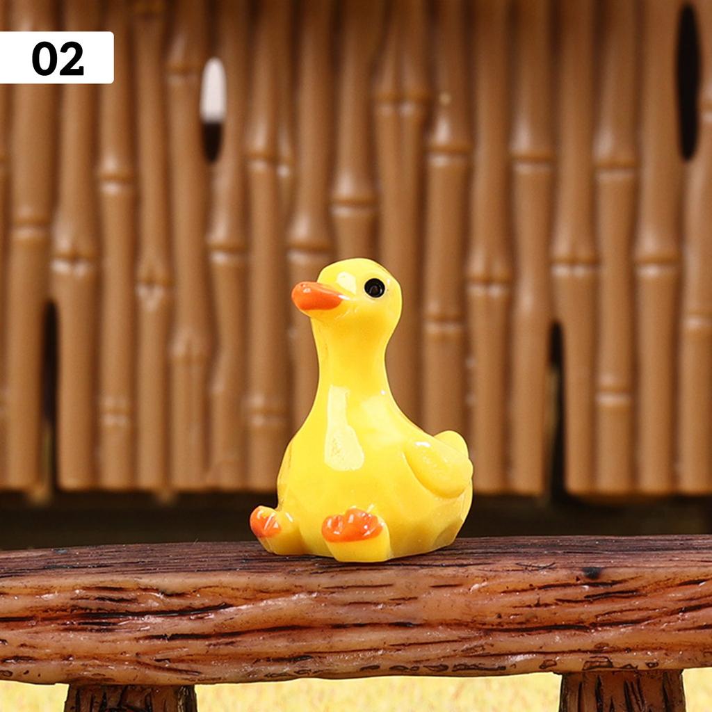 56PCS Glow In Dark Duck Resin Decorations Mini Luminous Ducky Ornaments For DIY Fairy Garden Desktop Car Office Decor