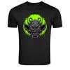 Alien Skull Neon Horror Graphic T-Shirt