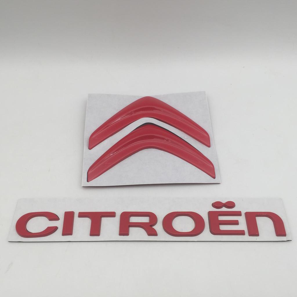 1pcs 3D metal for Citroen Car letters Front Hood Emblem Bonnet Sticker Rear tail Trunk Badge Decal Styling auto accessories
