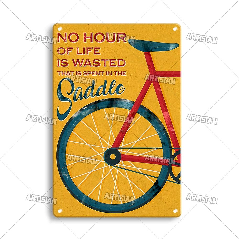 Artisian Cycling Metal Sign Bicycle Tin Poster Bike Decorative Plate Wall Decor Garage Bar Pub Club Hotel Cafe Kitchen Home