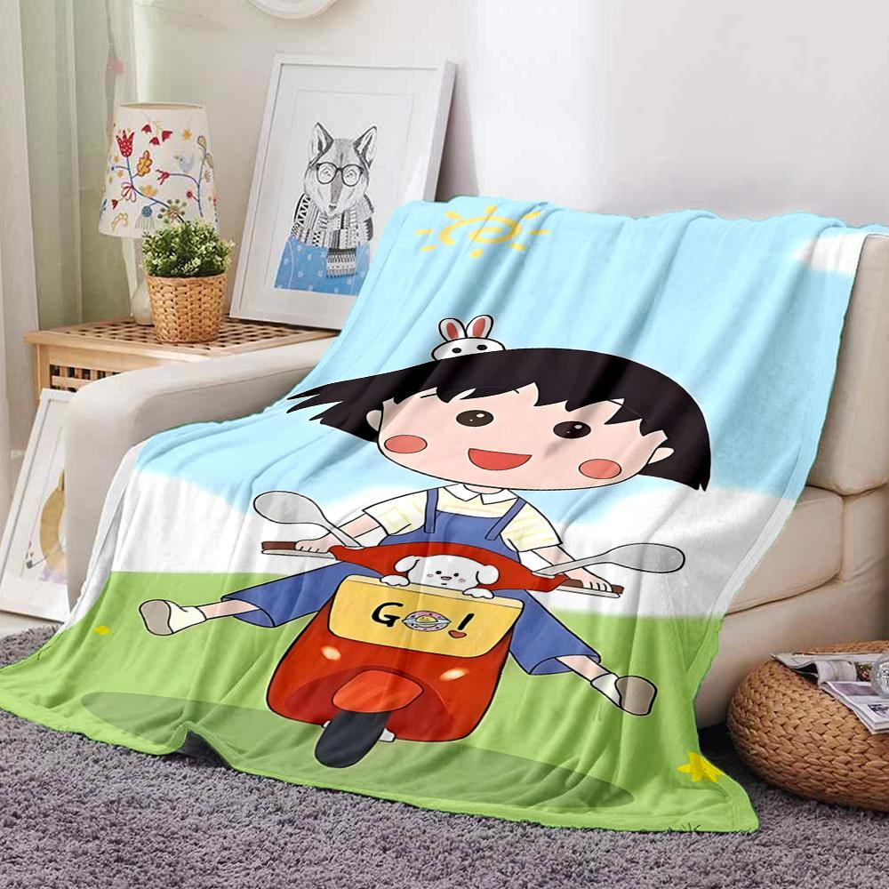 1pc Chibi Characters Collection Flannel Blanket,Ultra Soft Warm Plush Throw for Home Bedroom Bed Sofa Cover Camping Picnic Gift Y7245