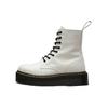 New Dr.Martens Jadon Smooth Leather Platform Boot White 15265100